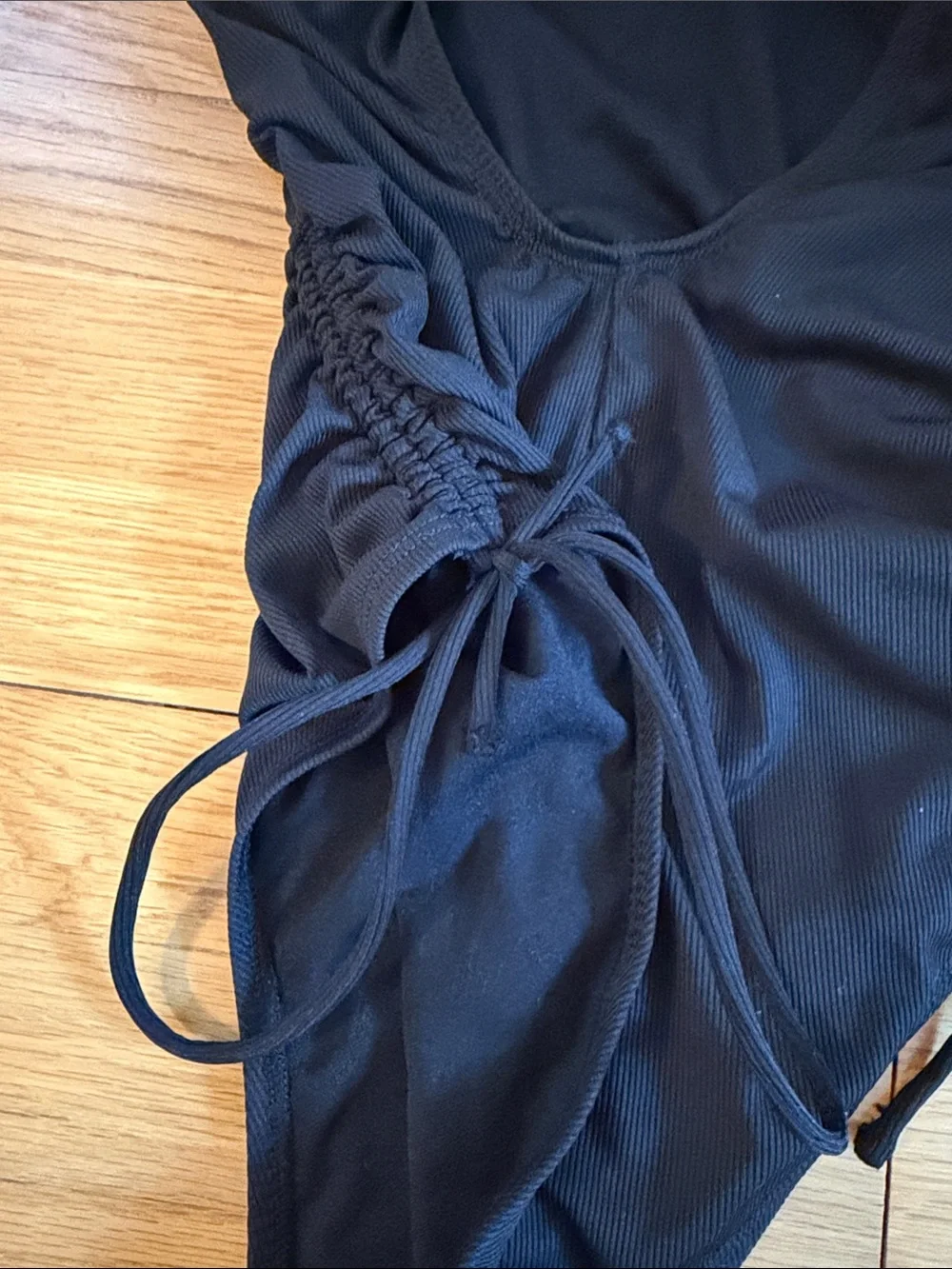 Shade & Shore Black Girls' One-Piece Swimsuit with Side Ties